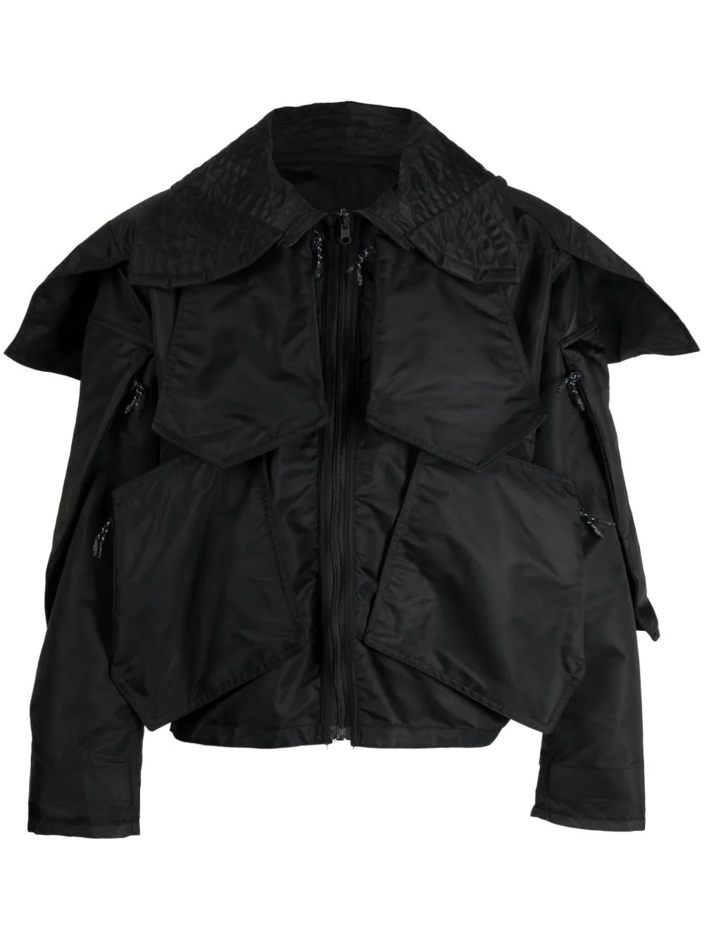 oversize-pointed-pocket jacket - 1