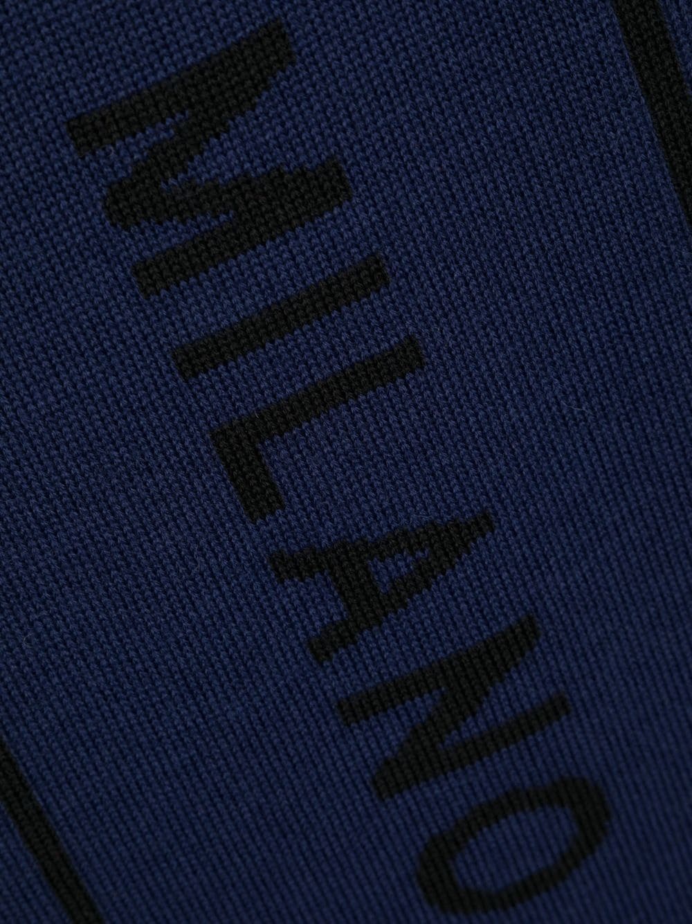 intarsia-logo wool scarf - 3