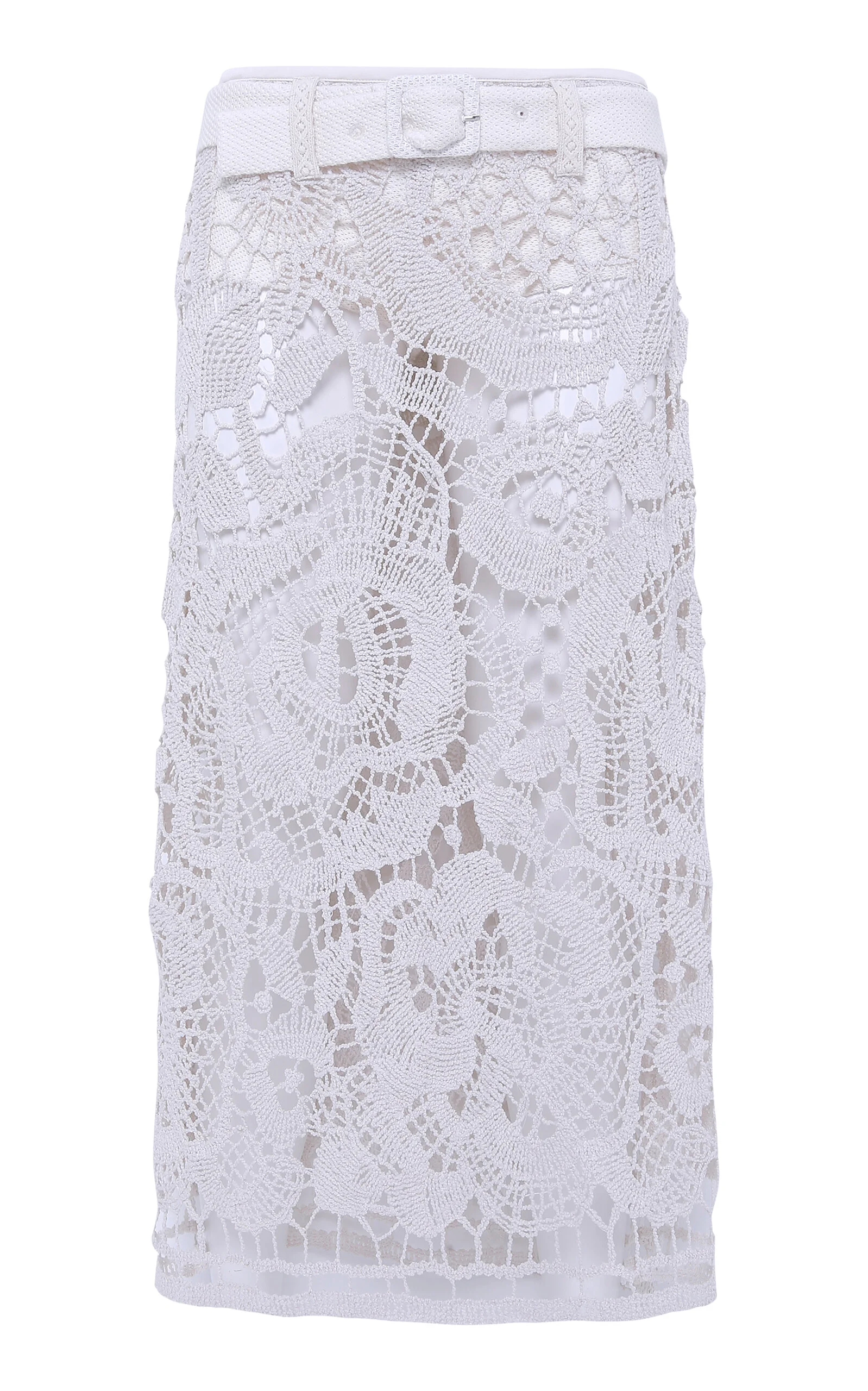 Wells Crocheted Lace Midi Skirt off-white - 1