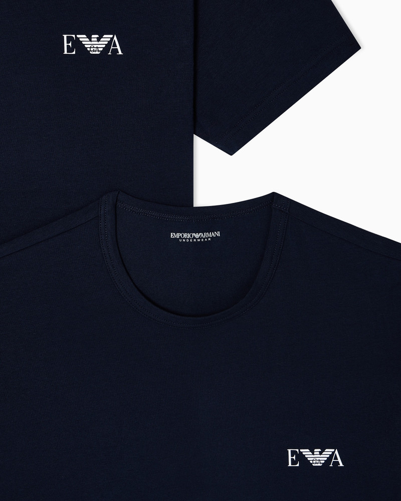 EMPORIO ARMANI TWO-PACK OF STRETCH JERSEY FITTED LOUNGEWEAR T-SHIRTS outlook