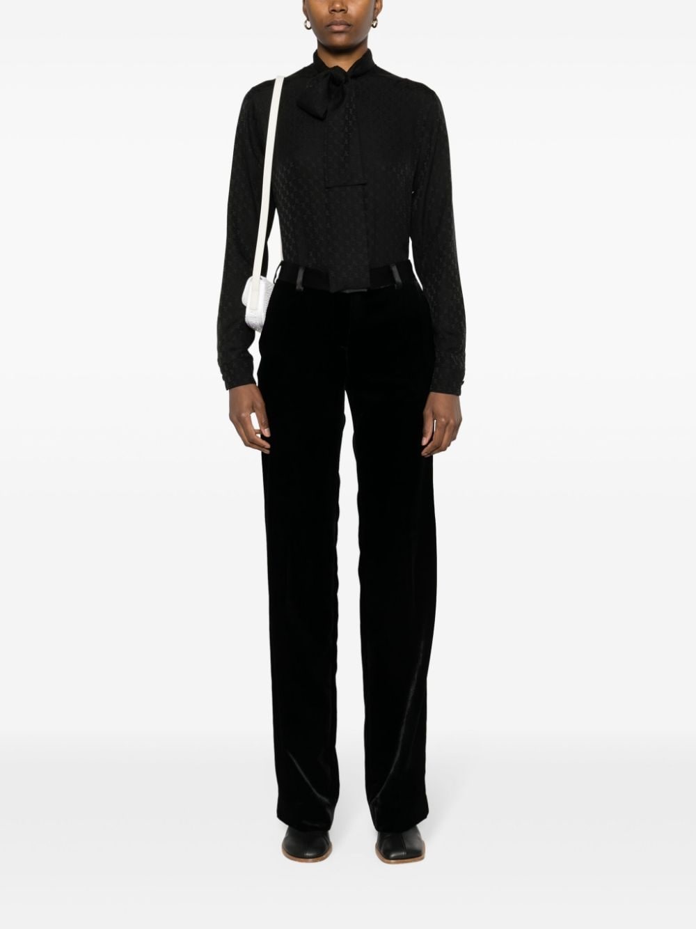 tailored velvet trousers - 2