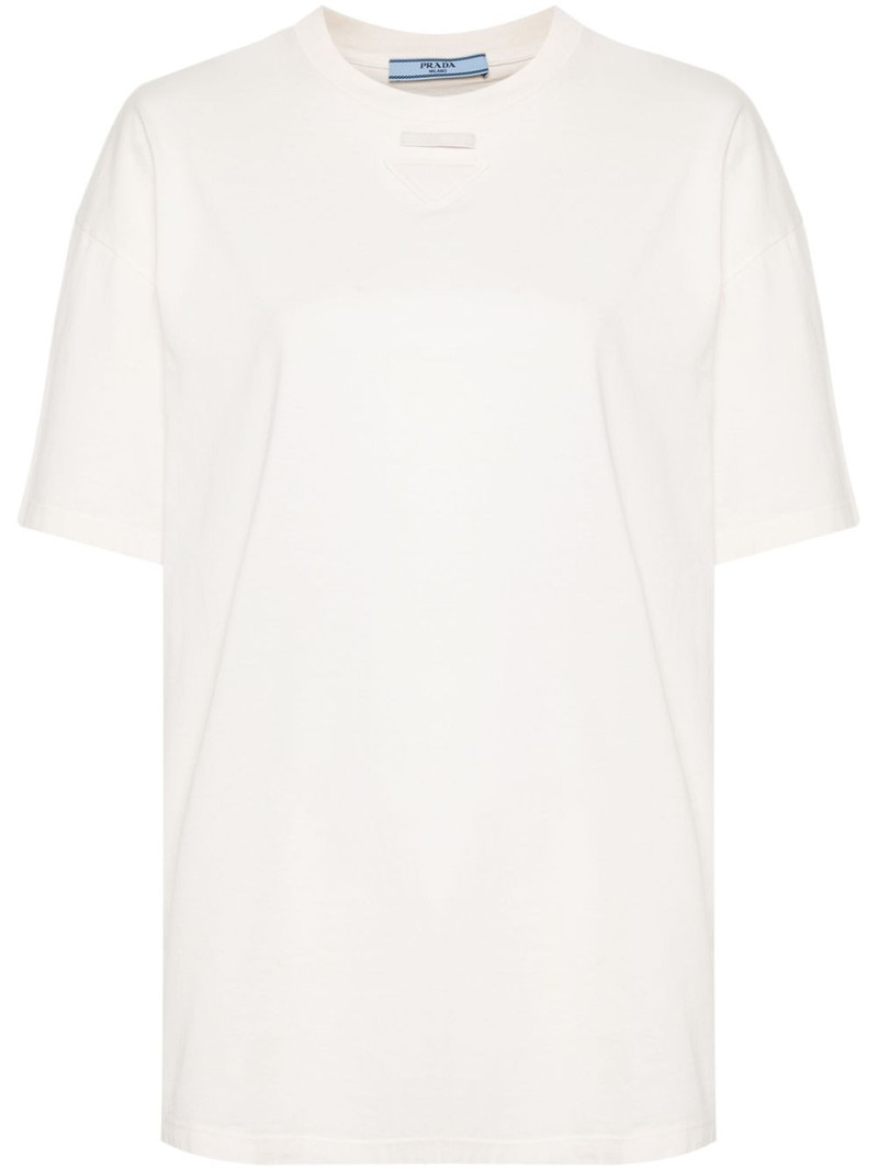 embroidered triangle-logo T-shirt 1