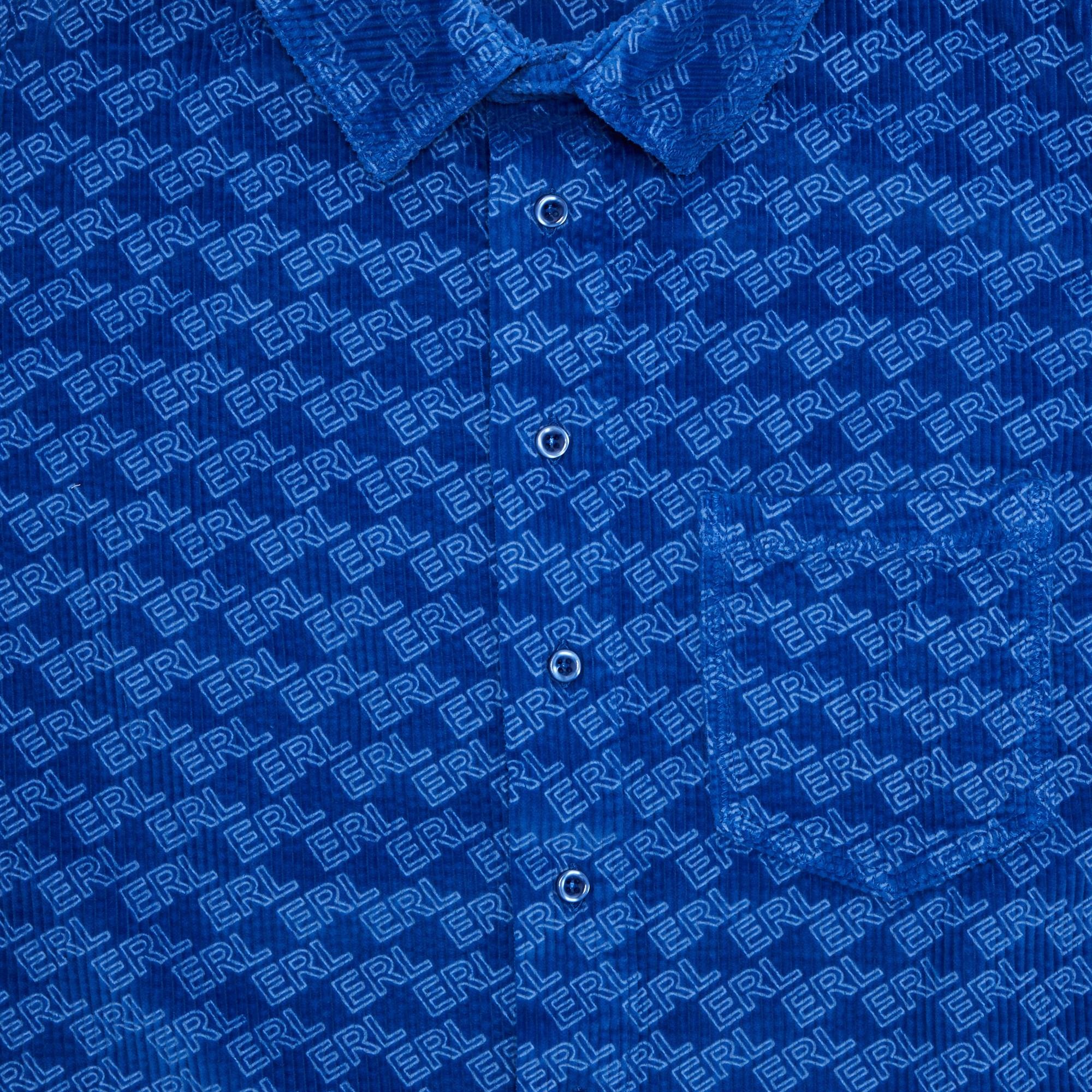 ERL Corduroy Embossed Shirt 'Blue' - 3