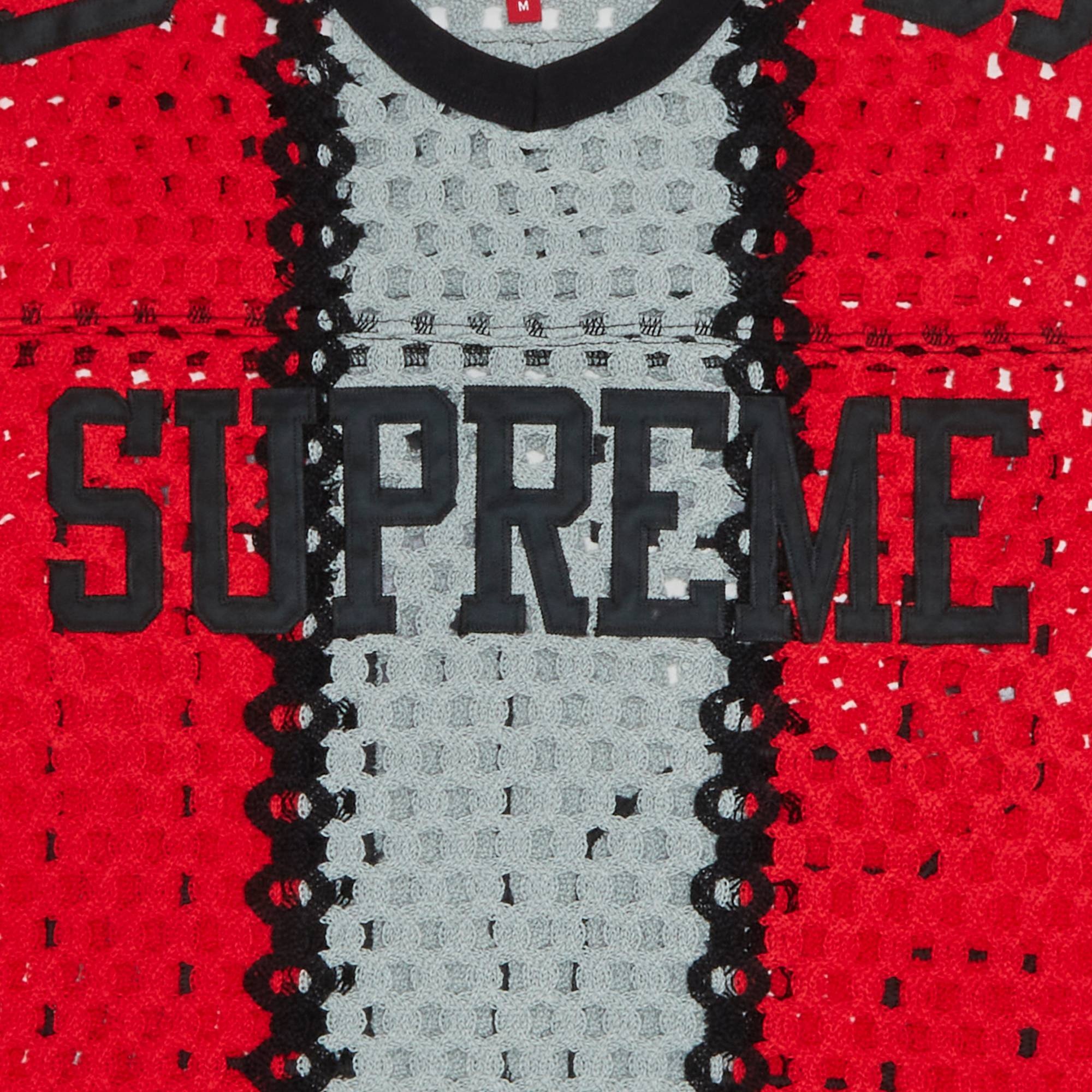 Supreme Supreme Crochet Football Jersey 'Black' | goat