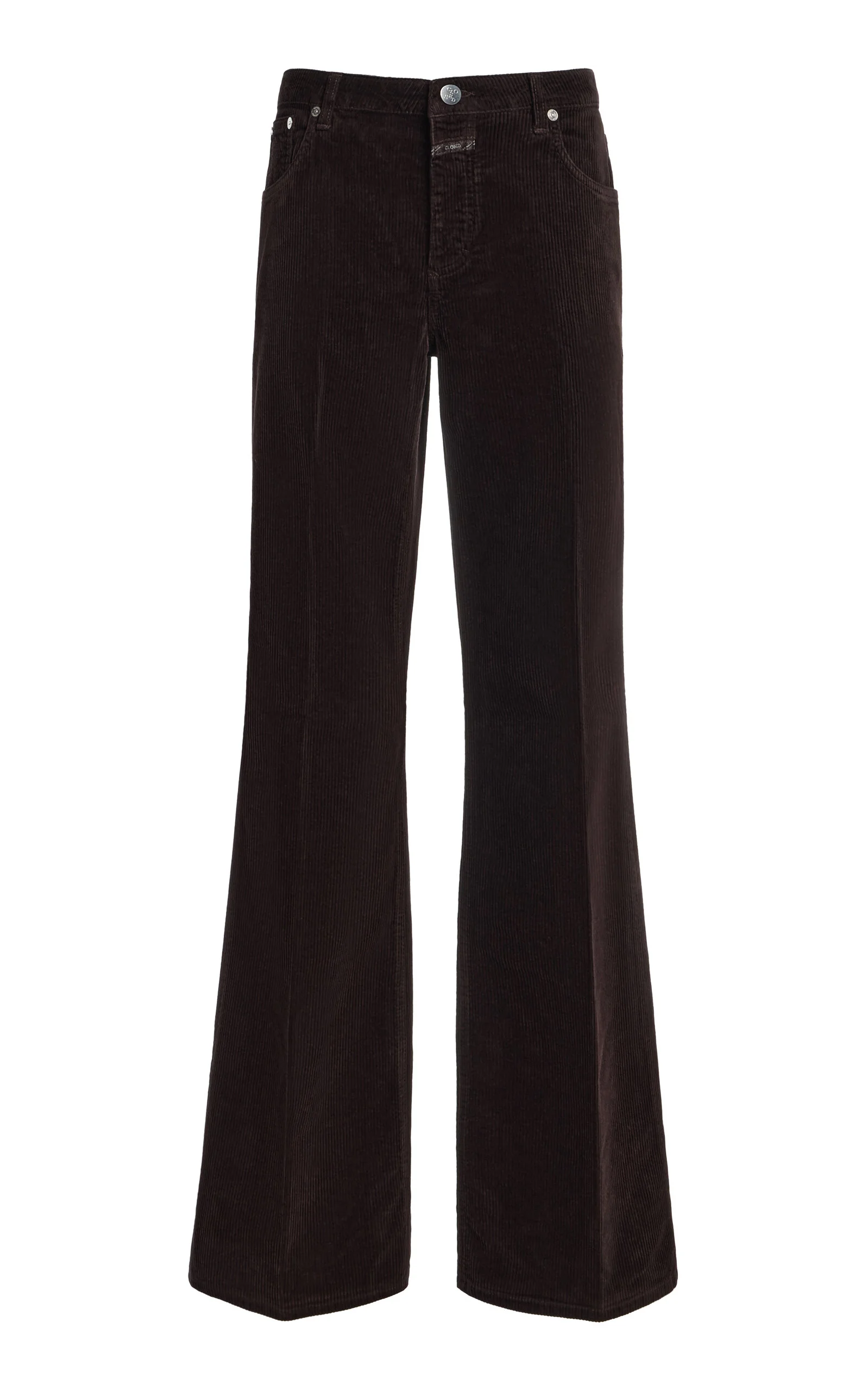 Gillan Stretch-Corduroy Low-Rise Flared Jeans - 1