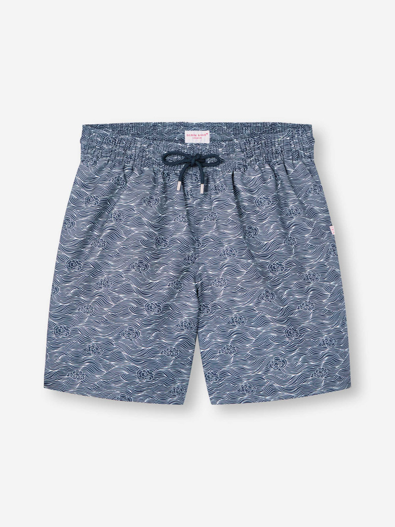 Derek Rose Men's Swim Shorts Maui Navy Blue Night Sky outlook