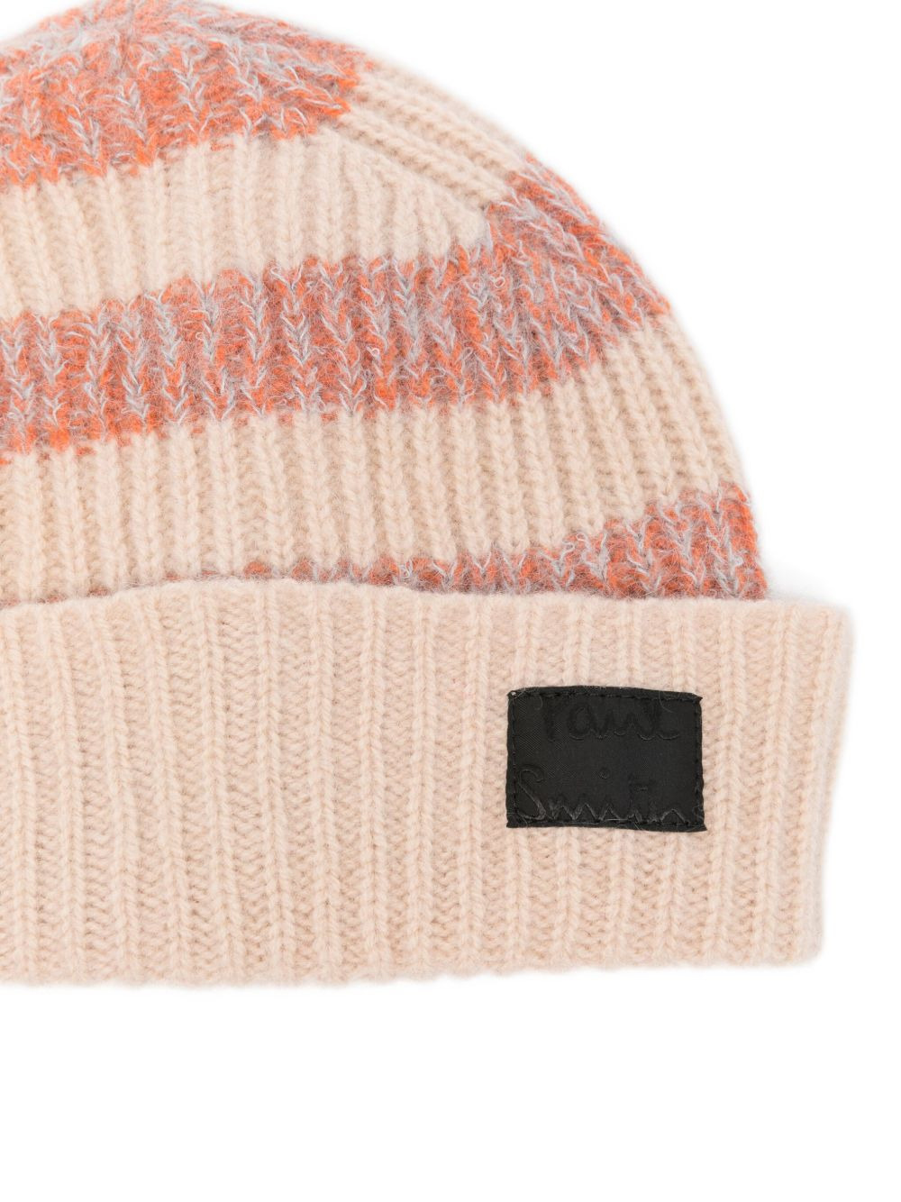 striped ribbed beanie - 3