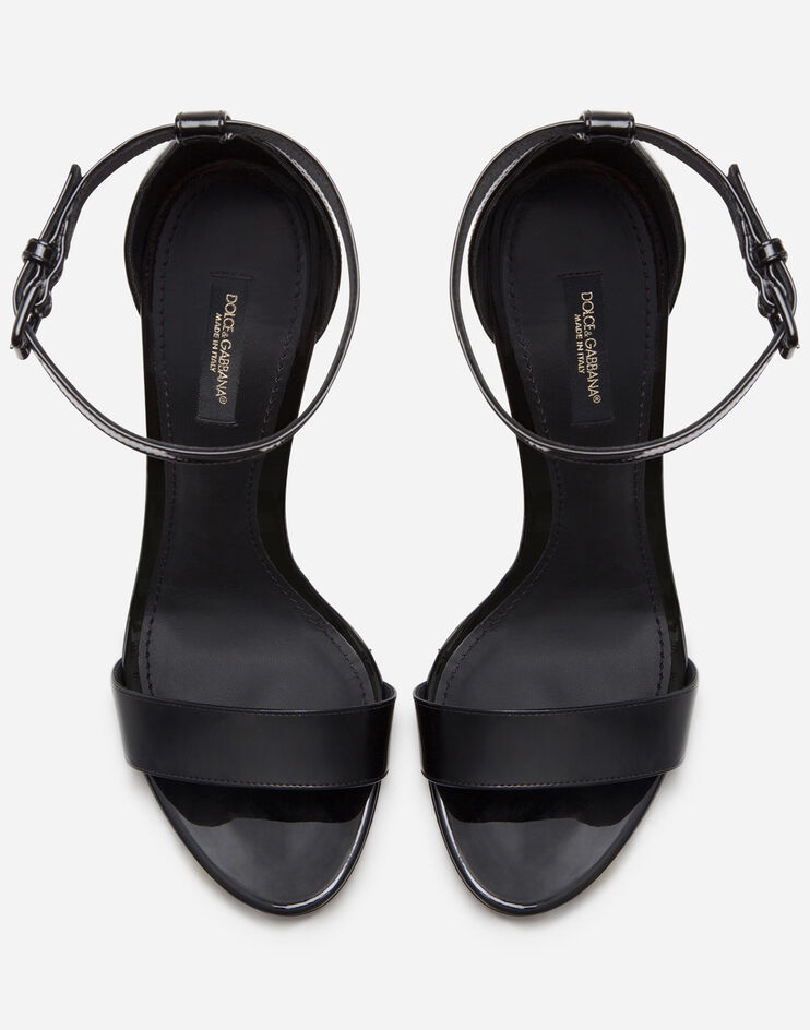 Patent leather sandals with DG heel - 4