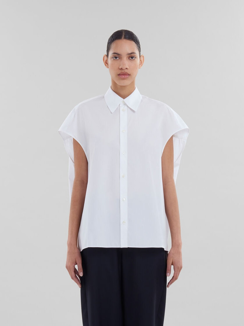 Marni WHITE POPLIN COCOON SHIRT outlook