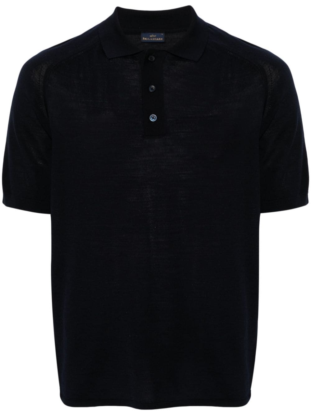 buttoned virgin-wool polo shirt - 1