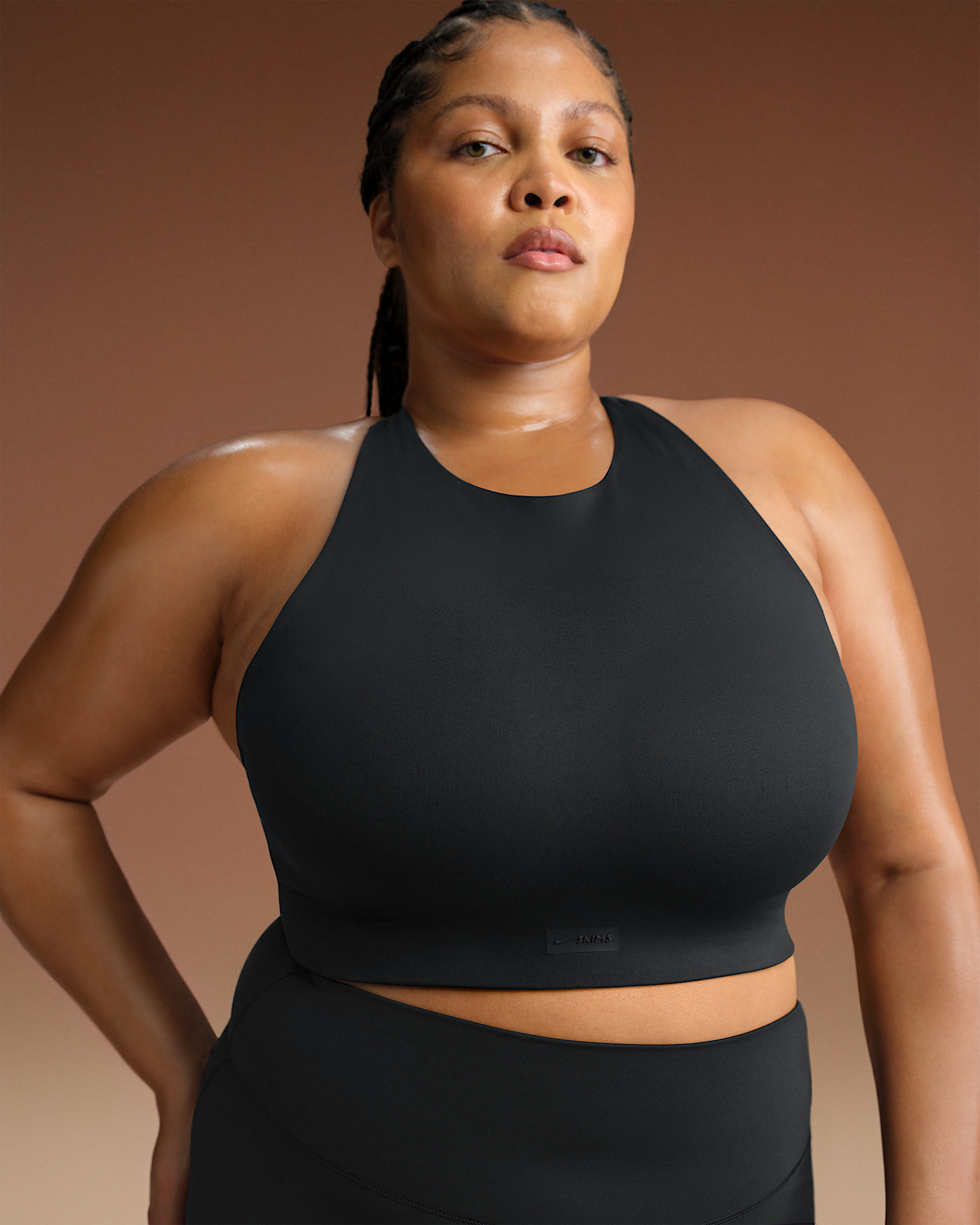 NikeSKIMS Matte Women's High-Neck Bra - 7