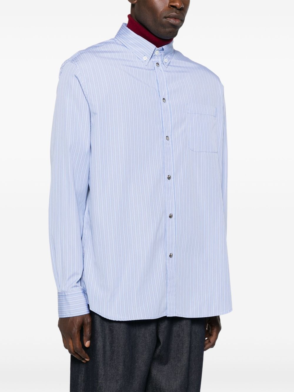 striped long-sleeved shirt - 3