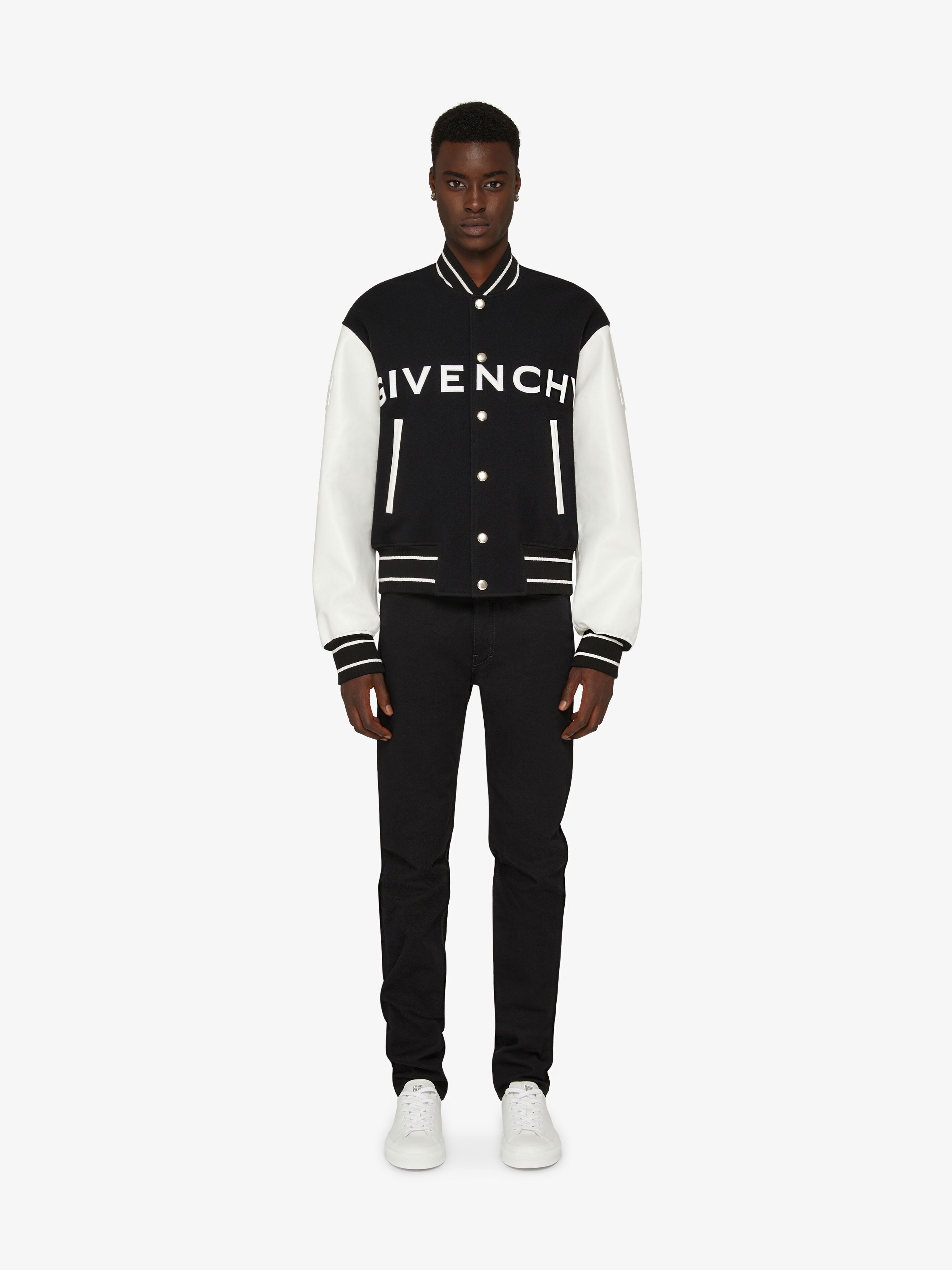 GIVENCHY VARSITY JACKET IN WOOL AND LEATHER - 2
