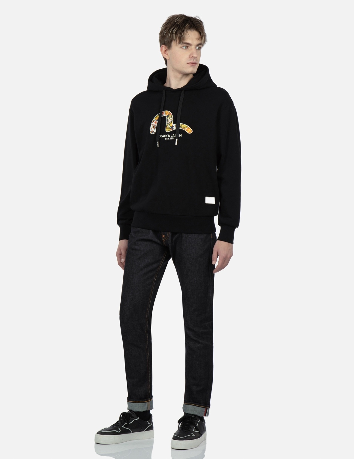EVISU SQUAD SEAGULL PRINT HOODED SWEATSHIRT - 3