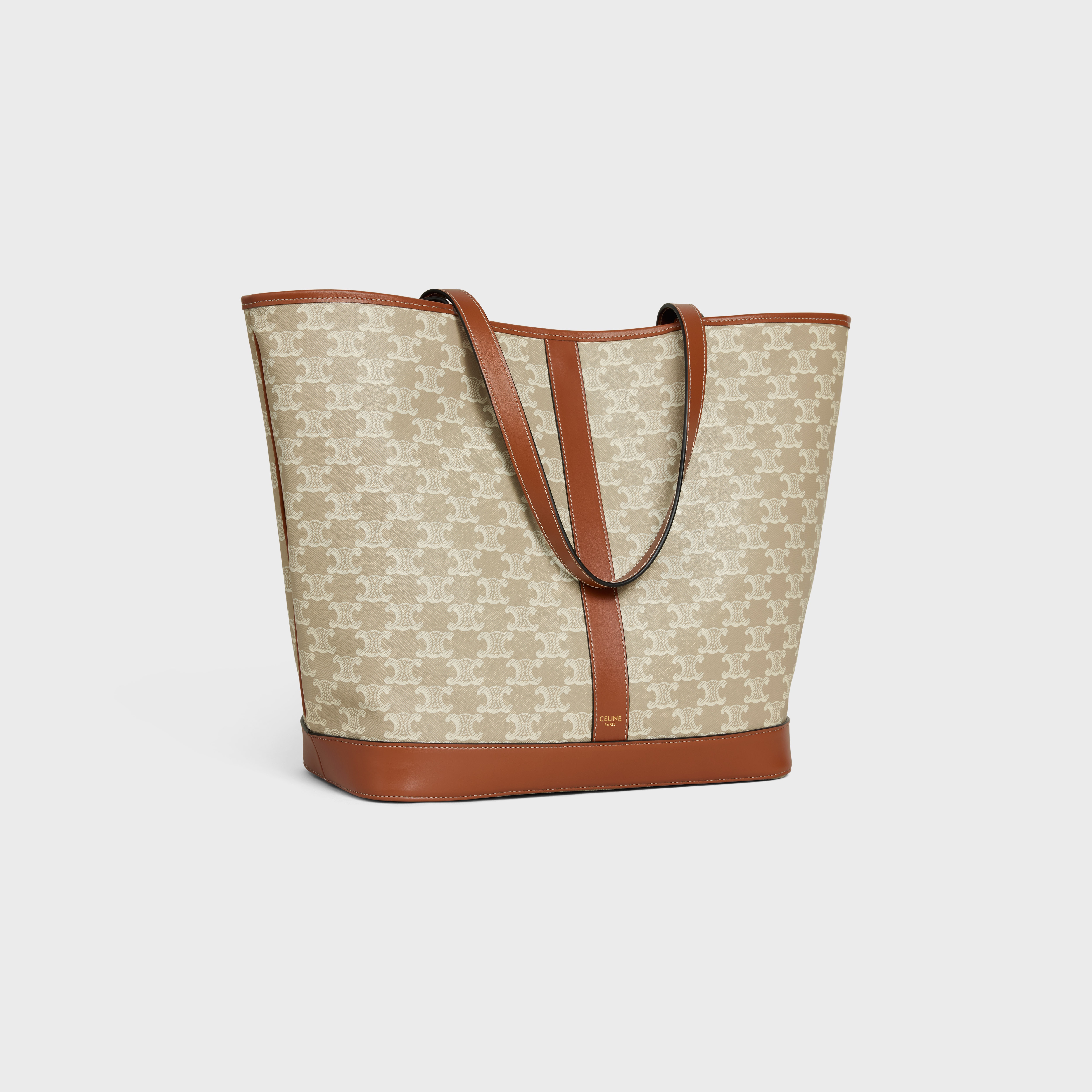 MEDIUM CABAS in Triomphe Canvas and calfskin - 2