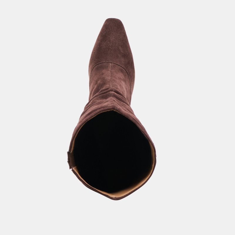 LOUSA WIDE CALF BOOTS MAHOGANY SUEDE 8
