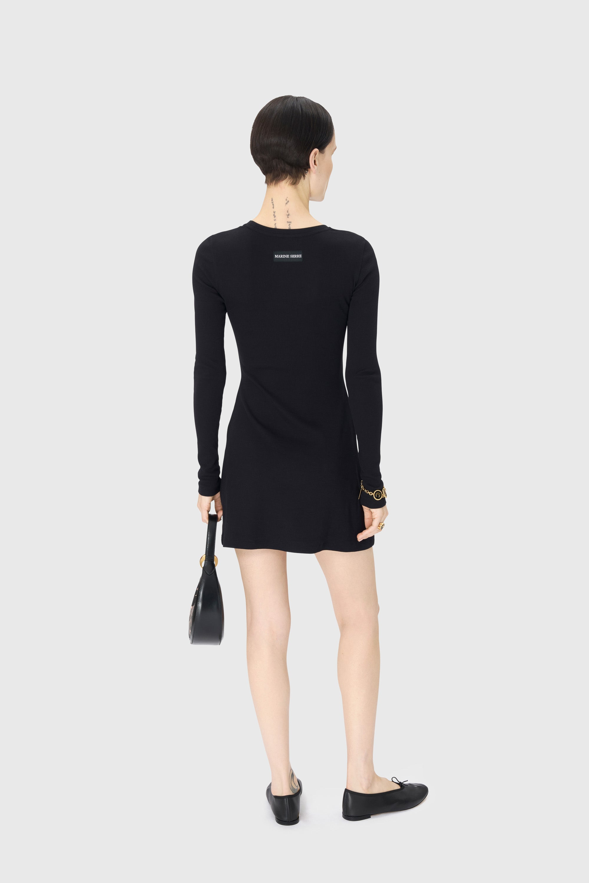 Moon Logo Ribbed Jersey Mini Dress - 4