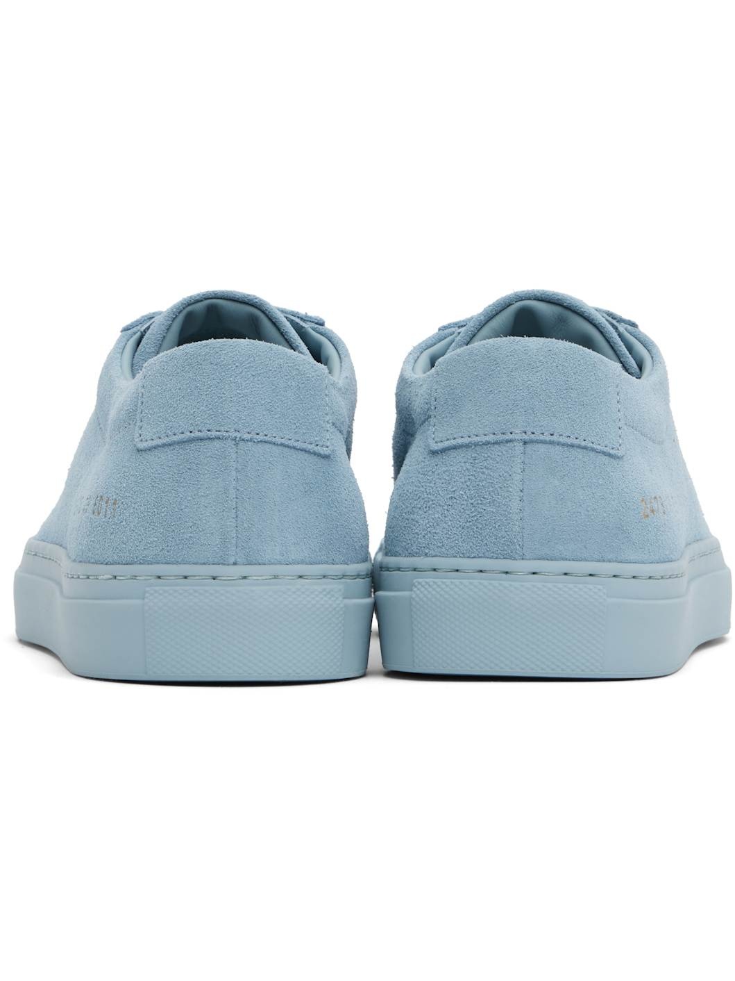 Blue Achilles Tonal Suede Sneakers - 2