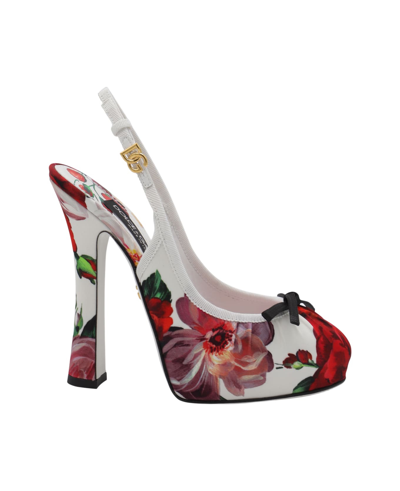 White And Multicolor Pumps - 1