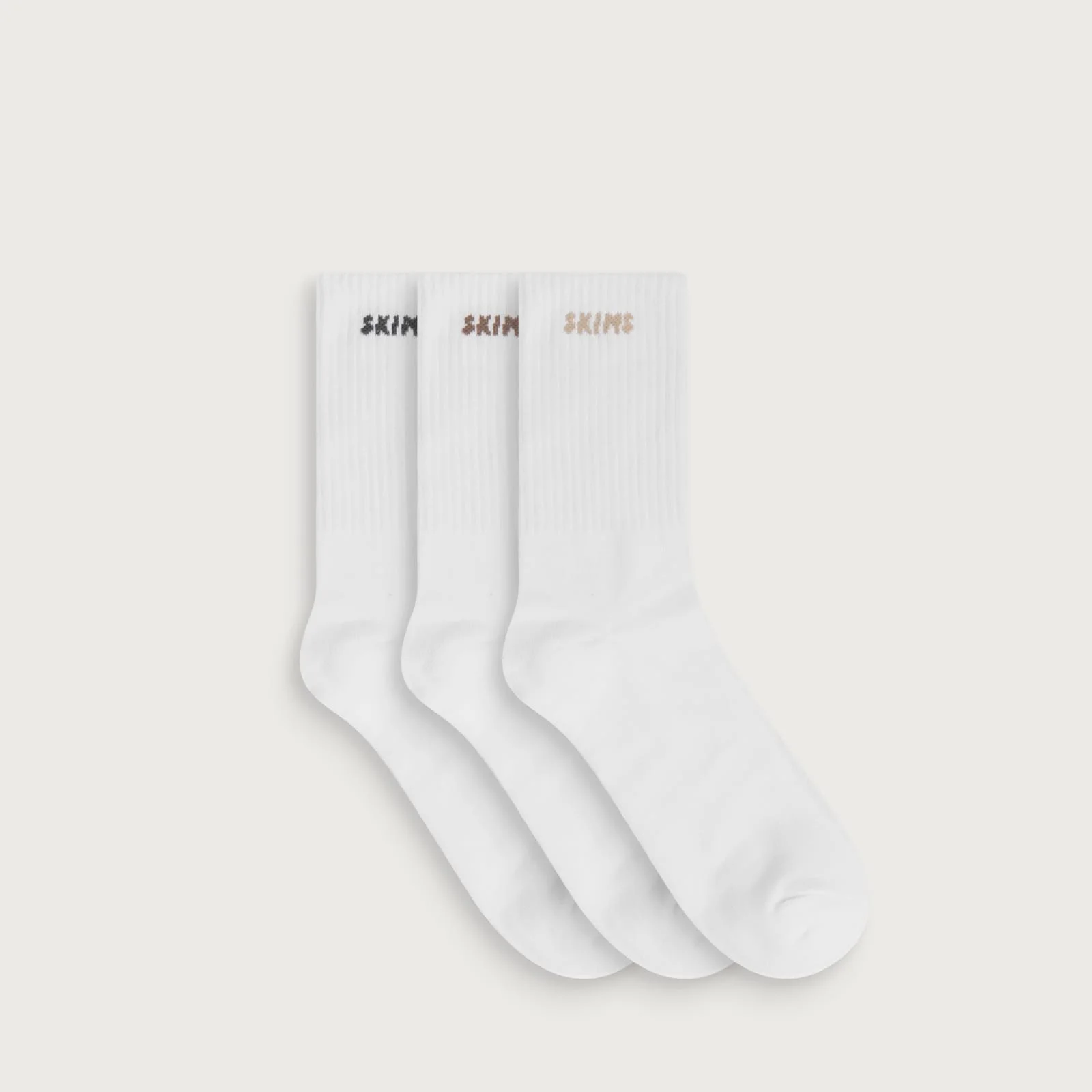 SKIMS Ribbed Crew Sock - 3-Pack - 1