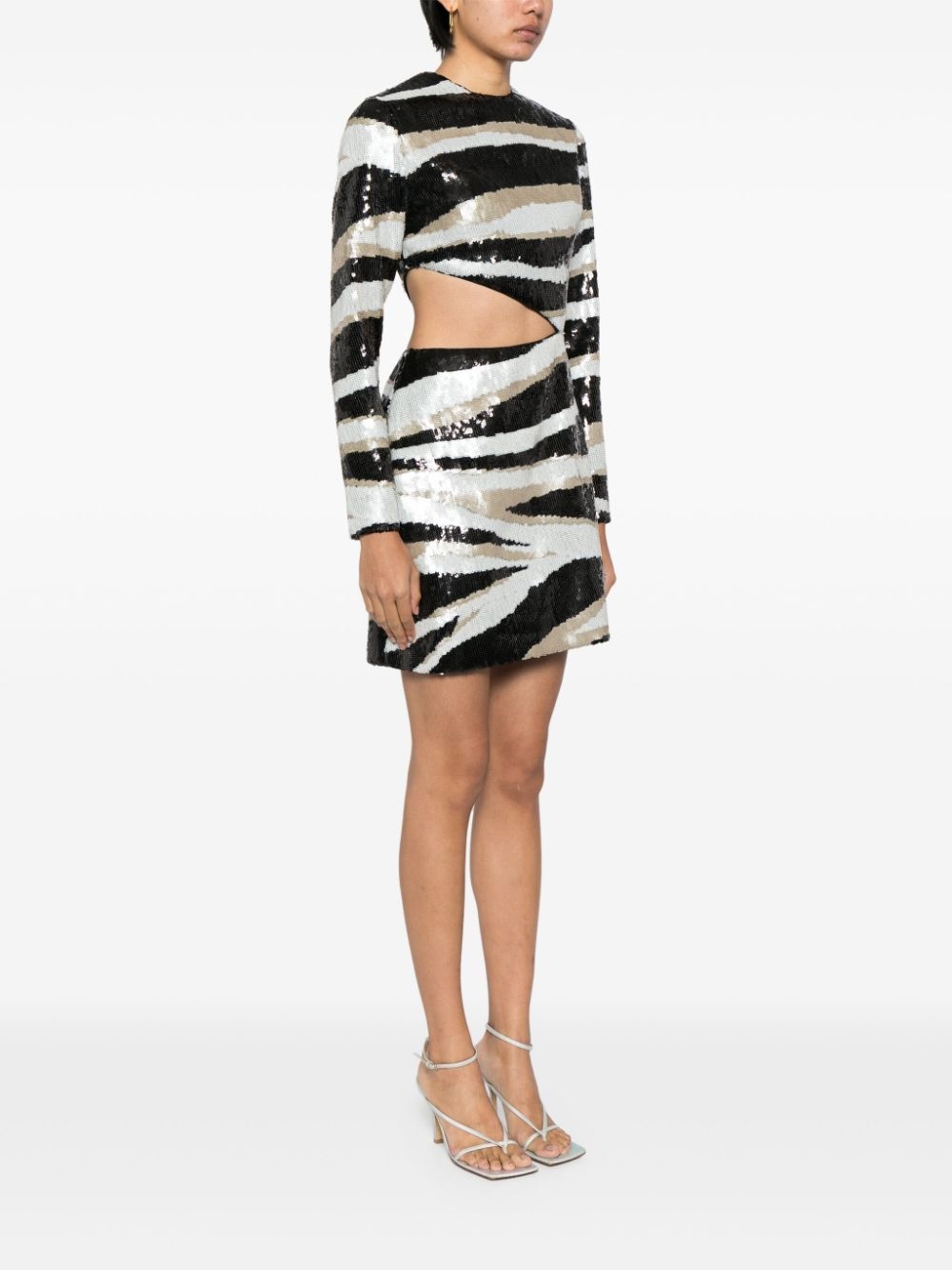 sequin-embroidered silk mini dress - 3