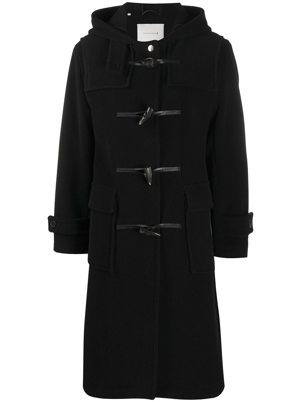 hooded duffle coat - 1