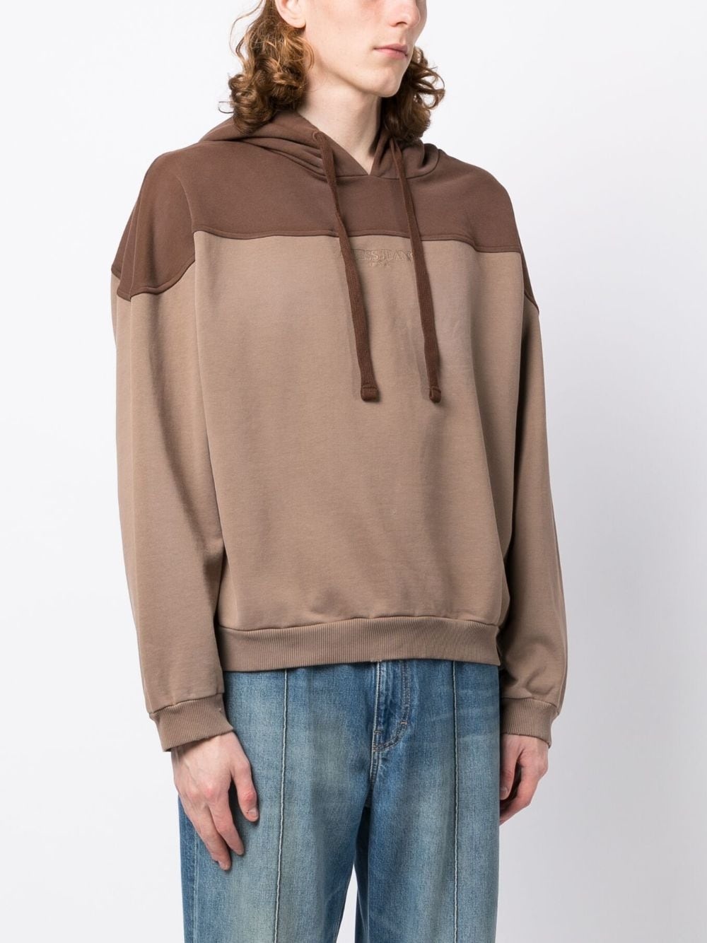 embroidered-logo cotton hoodie - 4