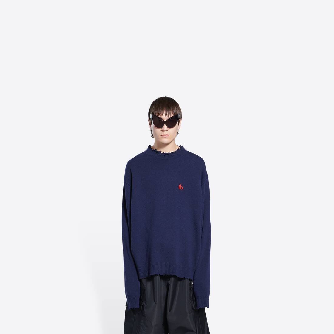 Men's Double B Raw Highneck Sweater  in Indigo - 3