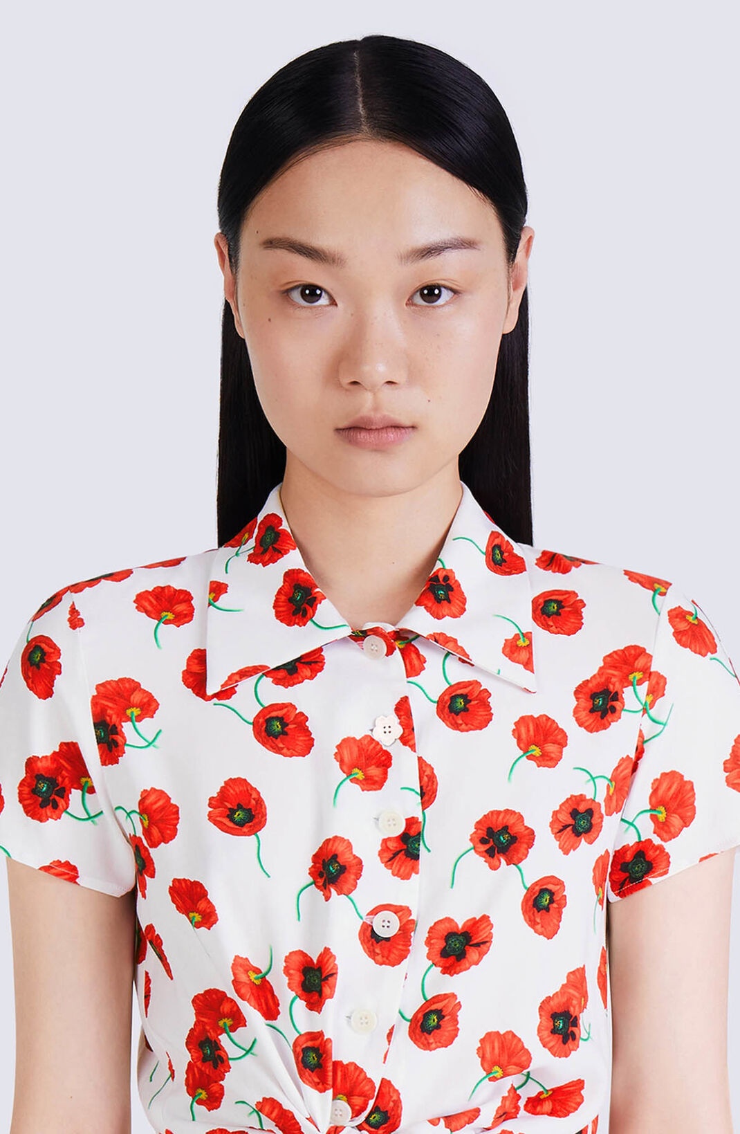 'KENZO Poppy' tie shirt - 7