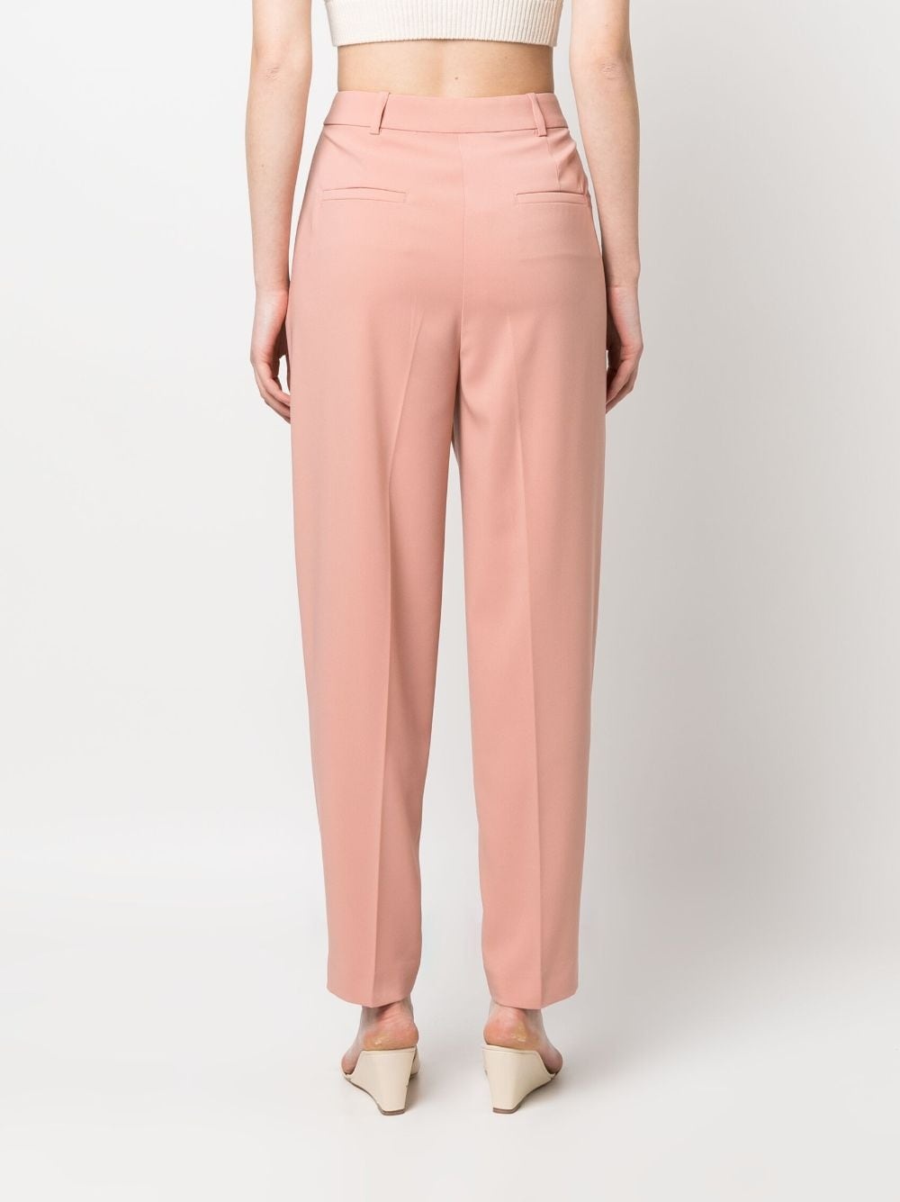 high-waisted tapered trousers - 4