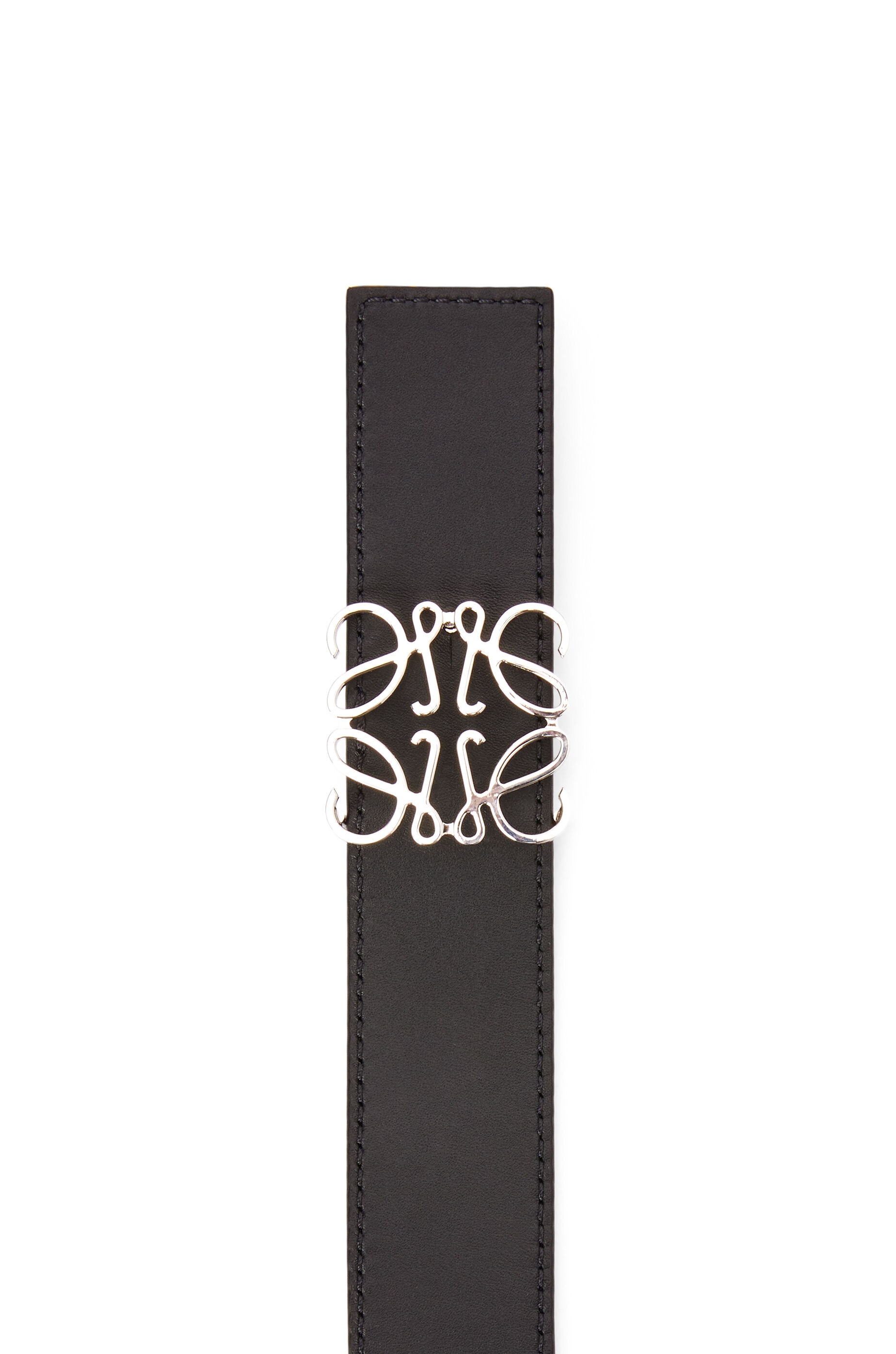 Anagram belt in soft grained calfskin and smooth calfskin - 12