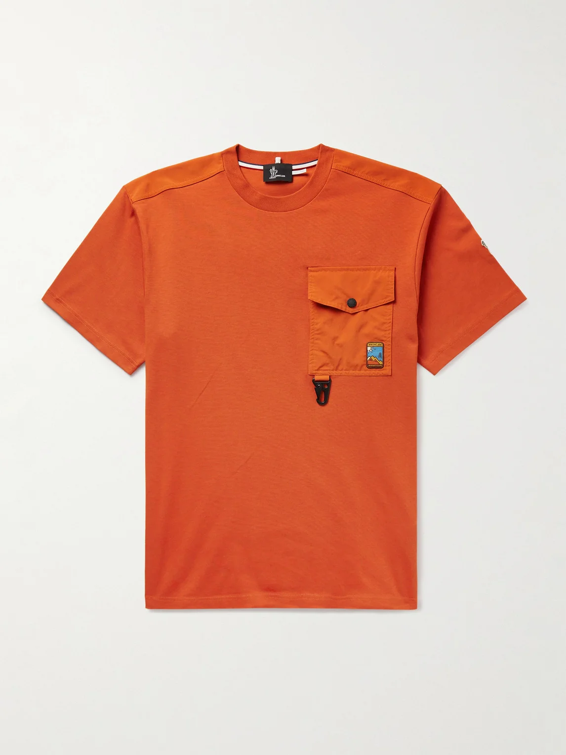 Logo-Appliquéd Shell-Trimmed Combed Cotton-Jersey T-Shirt - 1