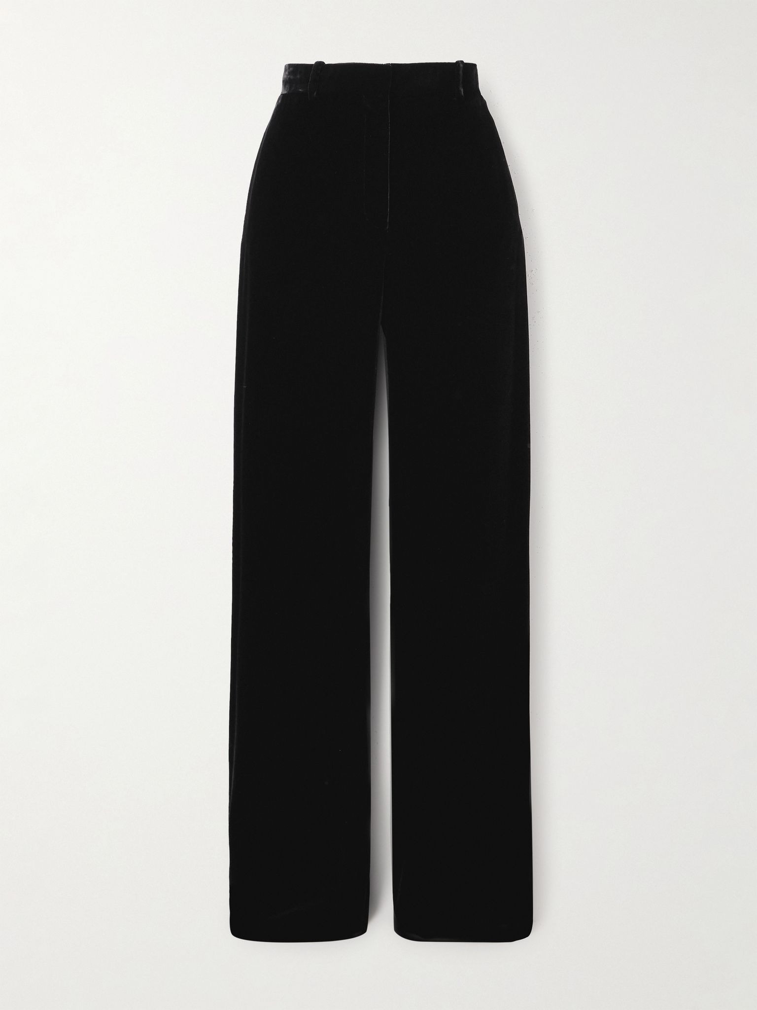 Goldie velvet wide-leg pants Black - 1