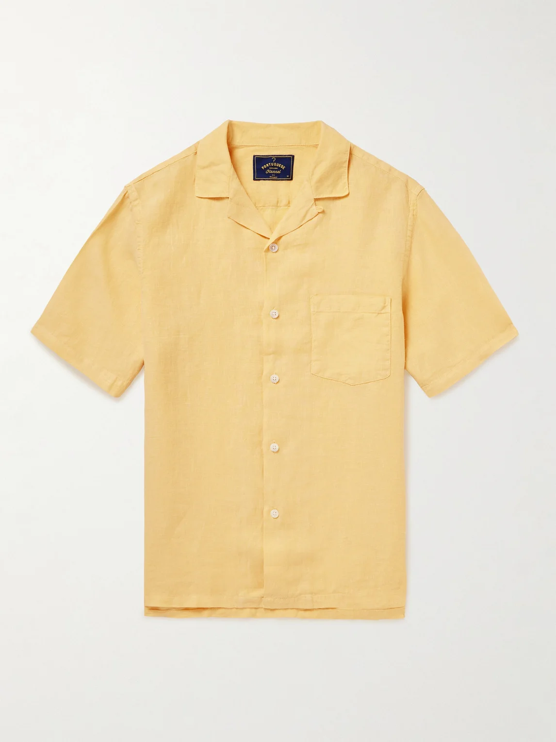 Camp-Collar Linen Shirt - 1