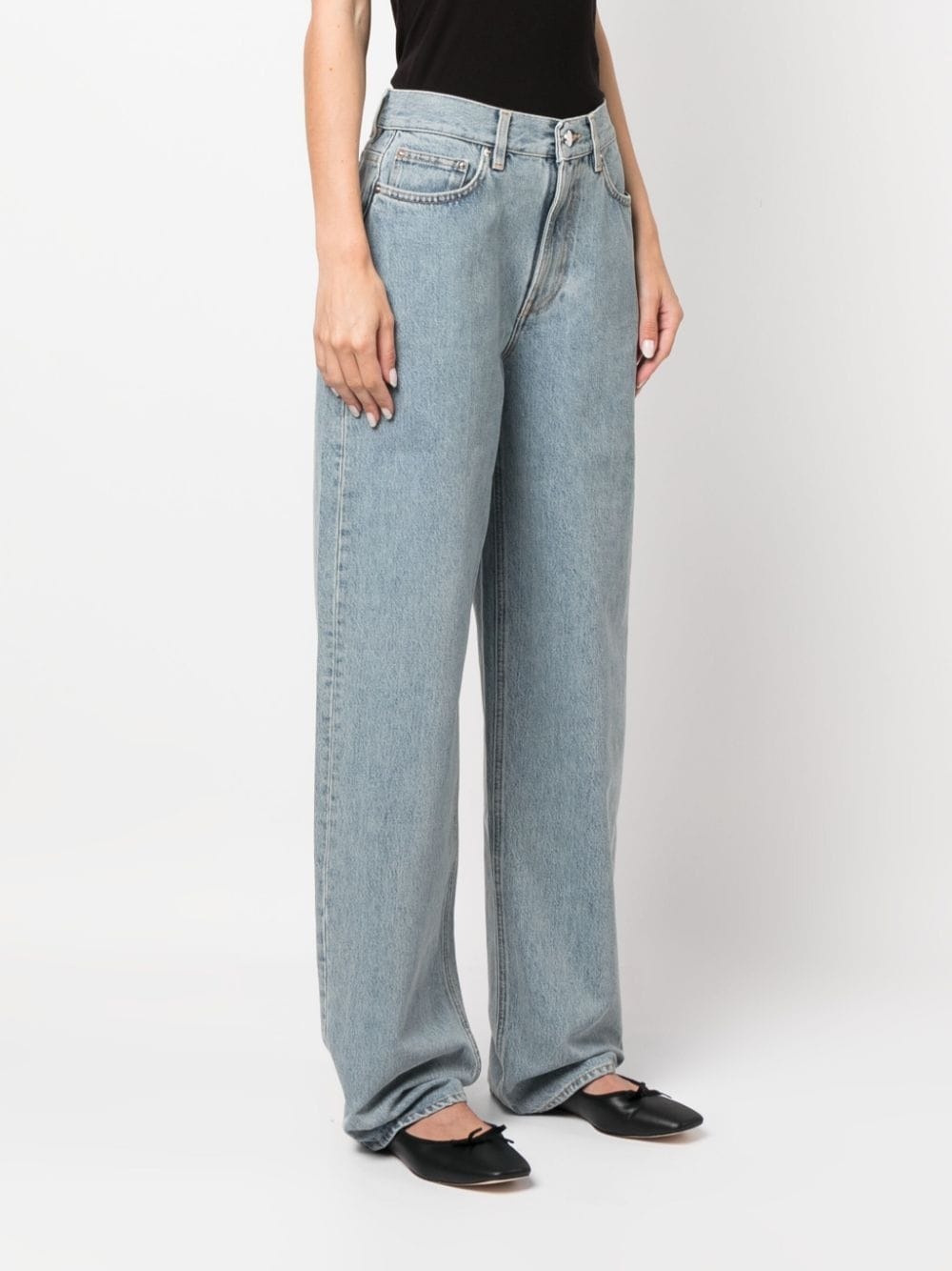 light-wash wide-leg jeans - 3