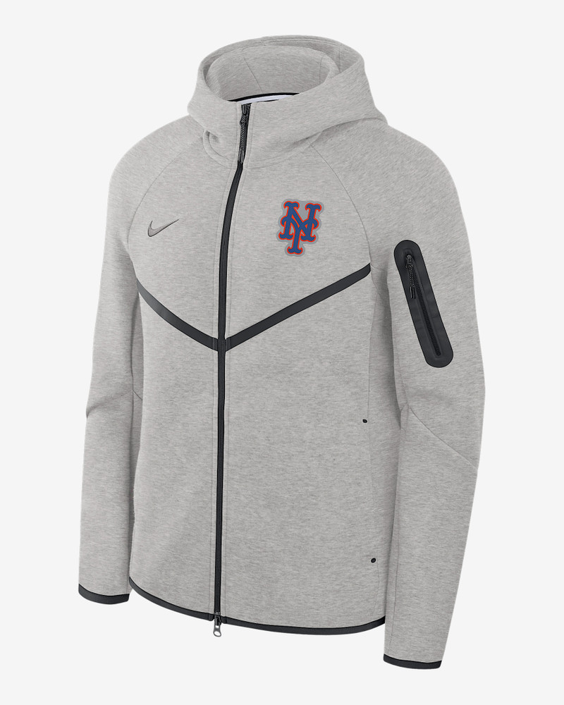 New York Mets Tech Fleece Windrunner Men's Nike MLB Full-Zip Hooded Jacket 1
