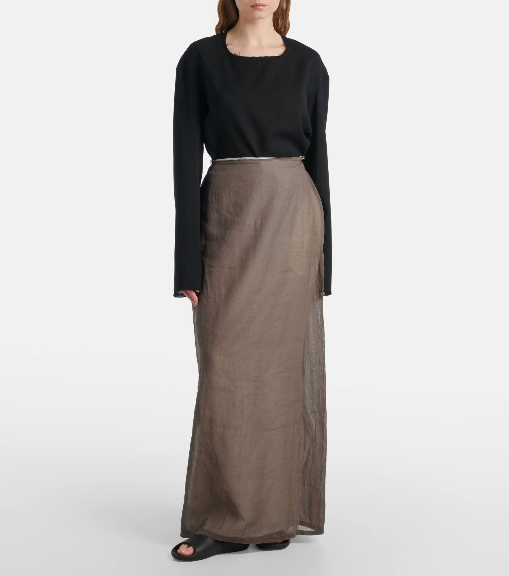 Zaira deconstructed cotton maxi skirt - 2