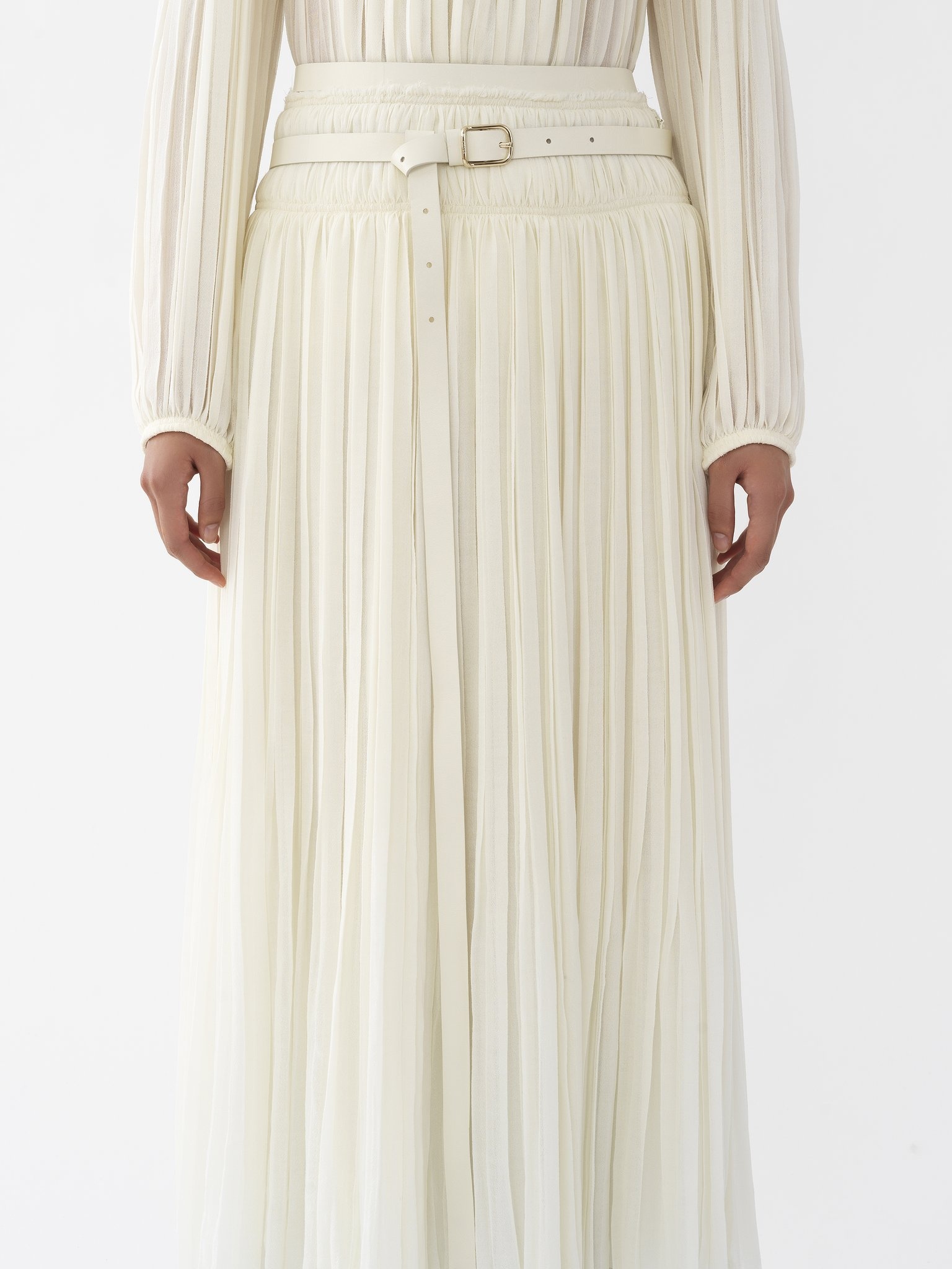 PLEATED MID-LENGTH SKIRT - 2