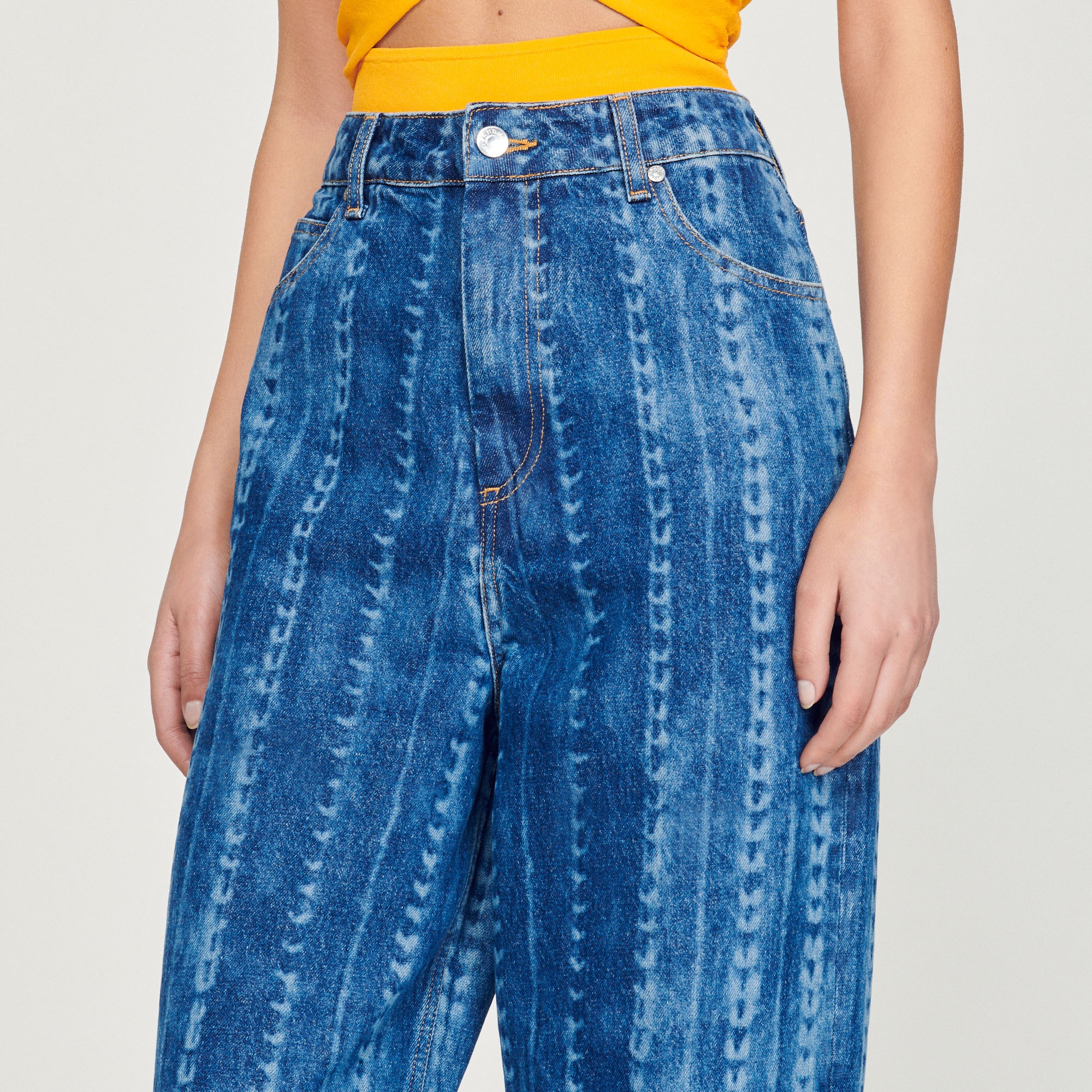 Faded patterned jeans - 4