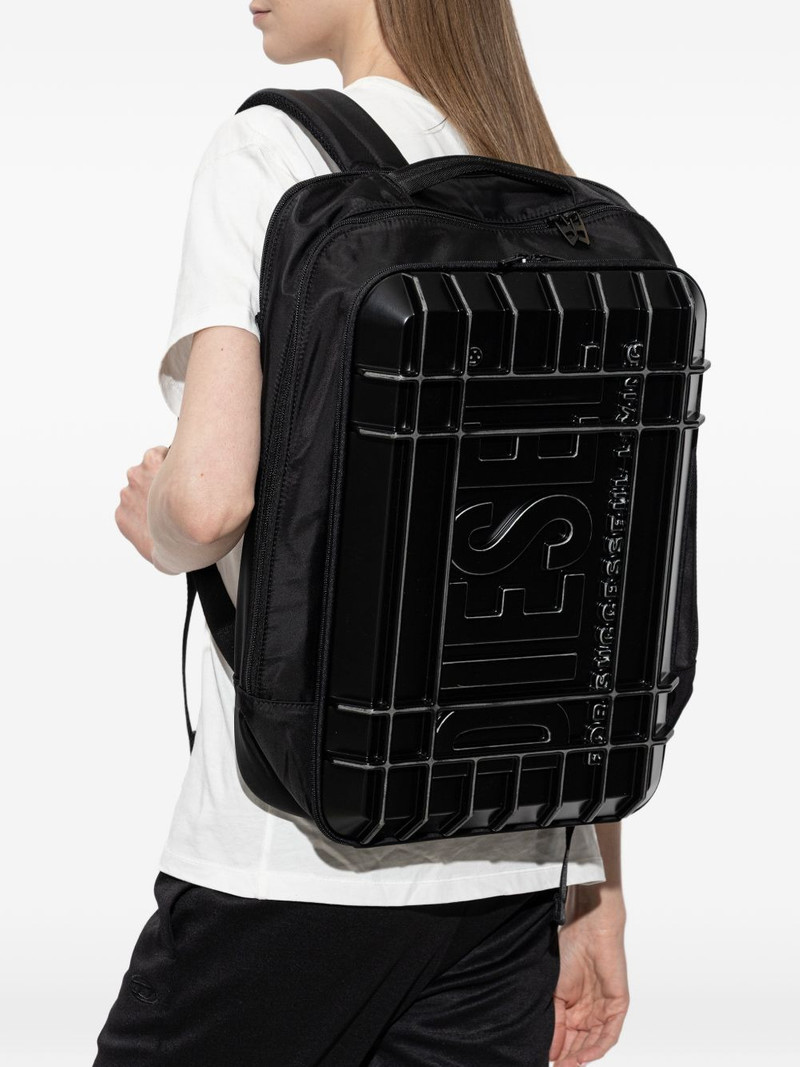 embossed logo backpack 3
