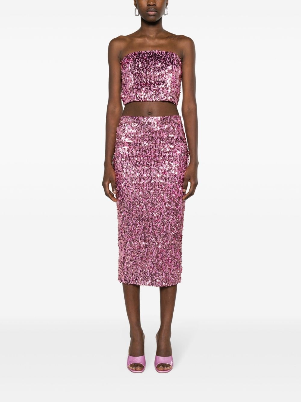 sequined bandeau top - 2