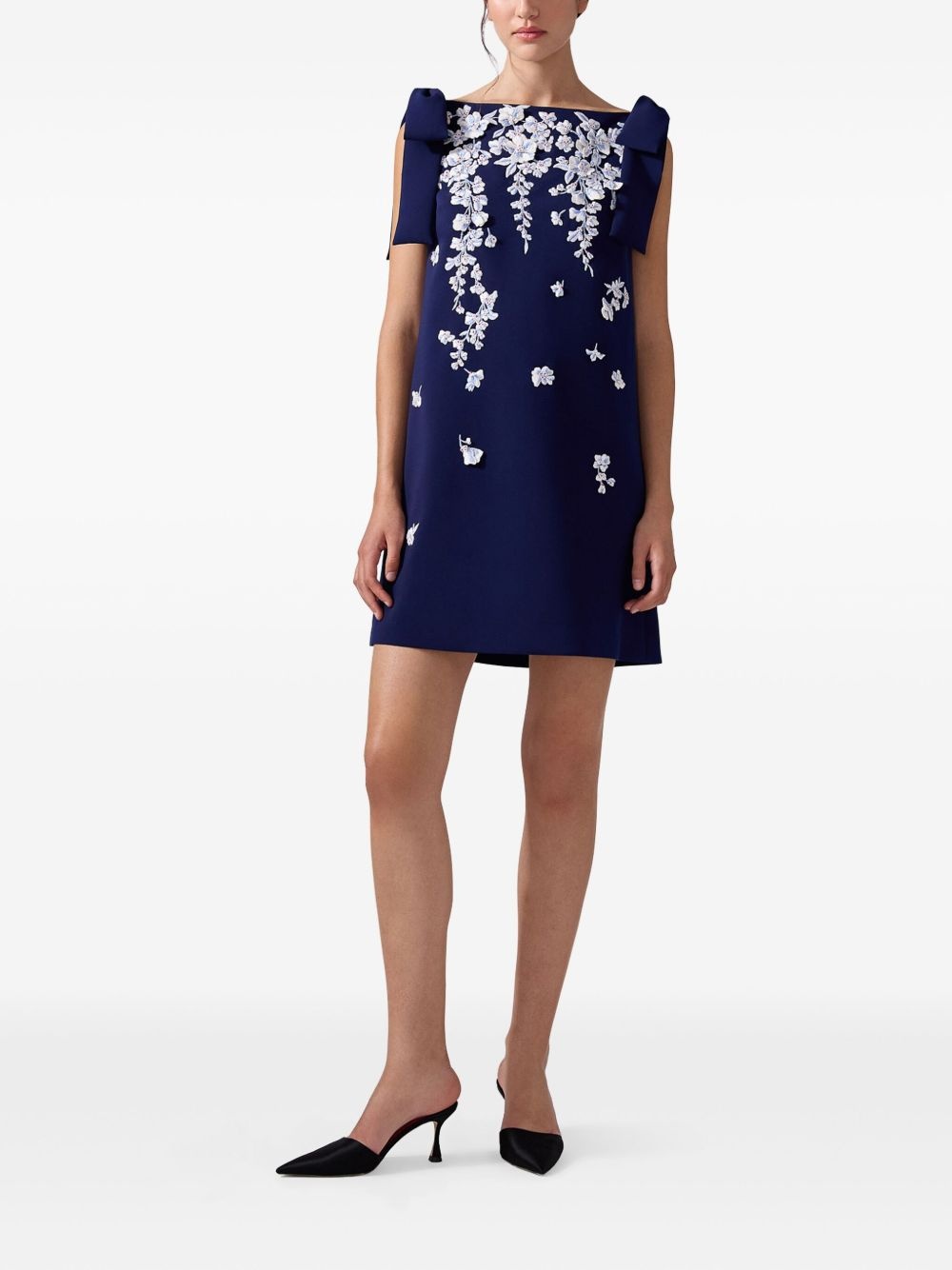 floral embroidered shift dress - 2