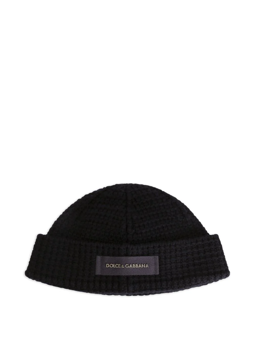 logo-patch beanie hat - 1