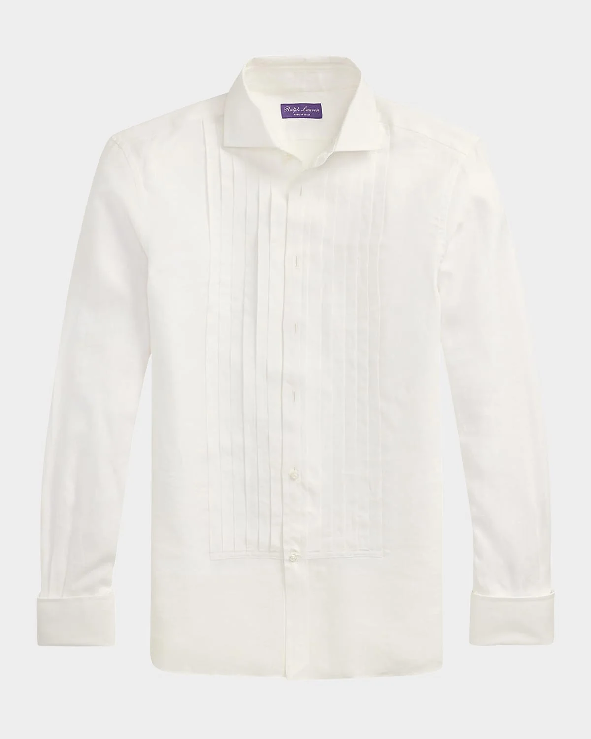 NM x RL French Cuff Linen Tuxedo Shirt - 1