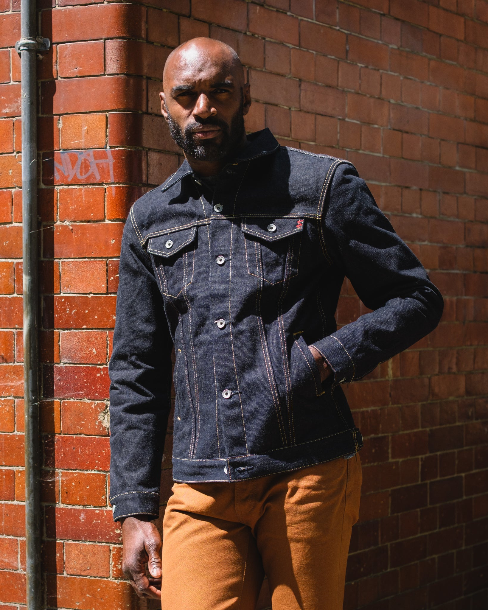 IH-526L 19oz Left-Hand Twill Selvedge Denim Type III Jacket - Indigo - 3
