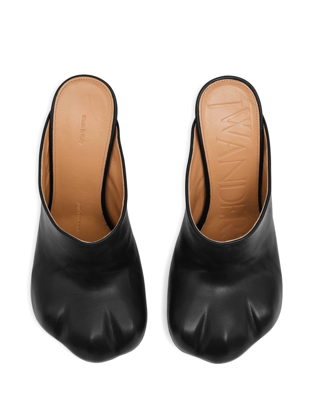 leather heeled mules - 3