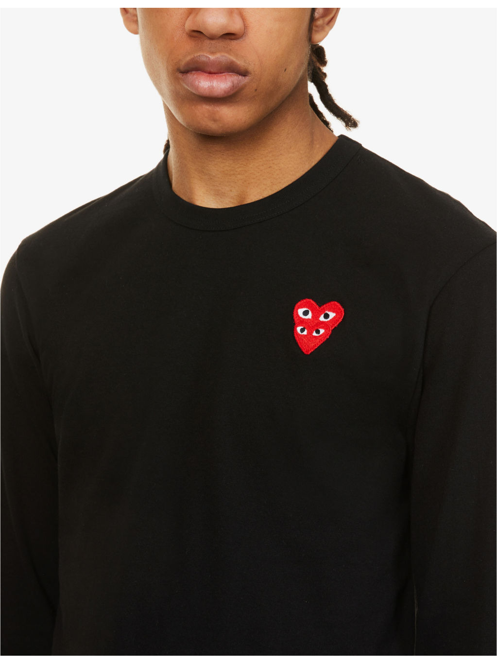 Overlap heart-print cotton-jersey top - 5
