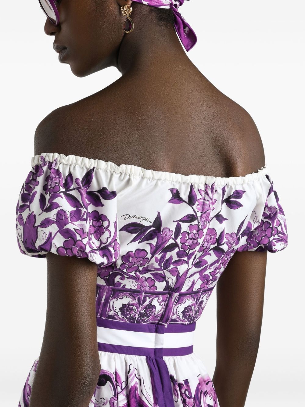 Majolica-print blouse - 5