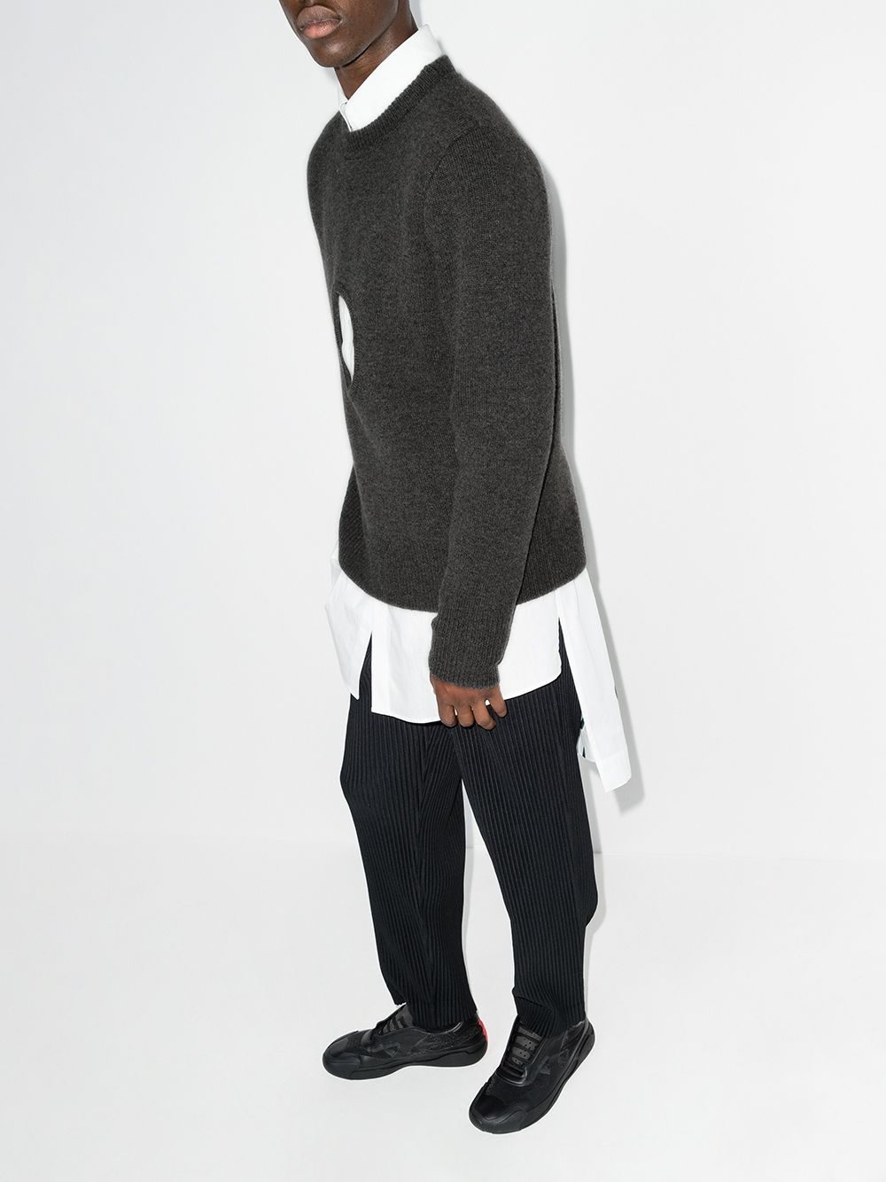 Hole wool jumper - 5