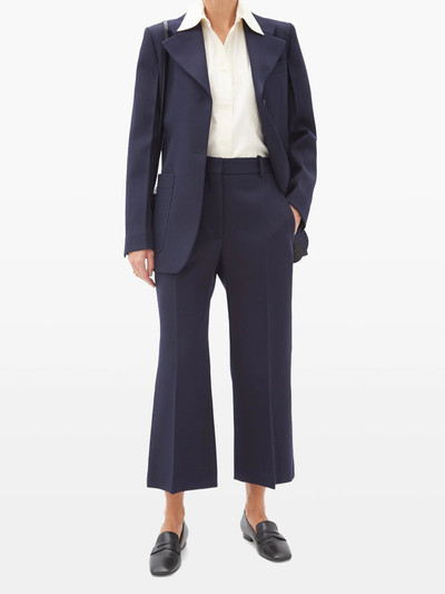 Victoria Beckham Wool-twill cropped kick-flare trousers outlook